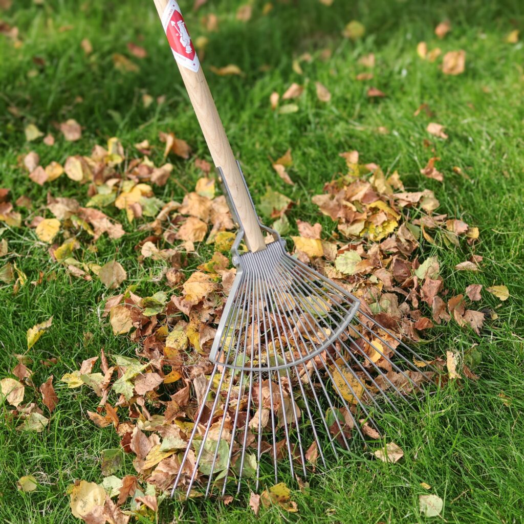Sneeboer Dutch handcrafted metal leaf rake for serious gardeners